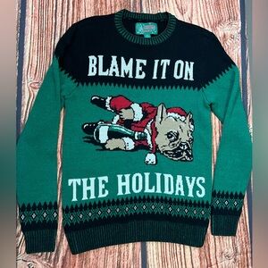 Blame it on the Holidays ugly Christmas Sweater size M